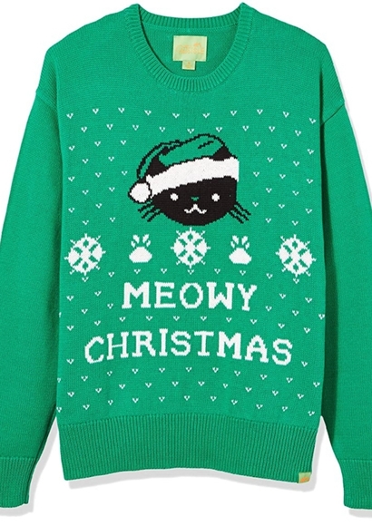 Fair Isle Sweaters - Meowy Unisex Ugly Christmas Sweater Size XL